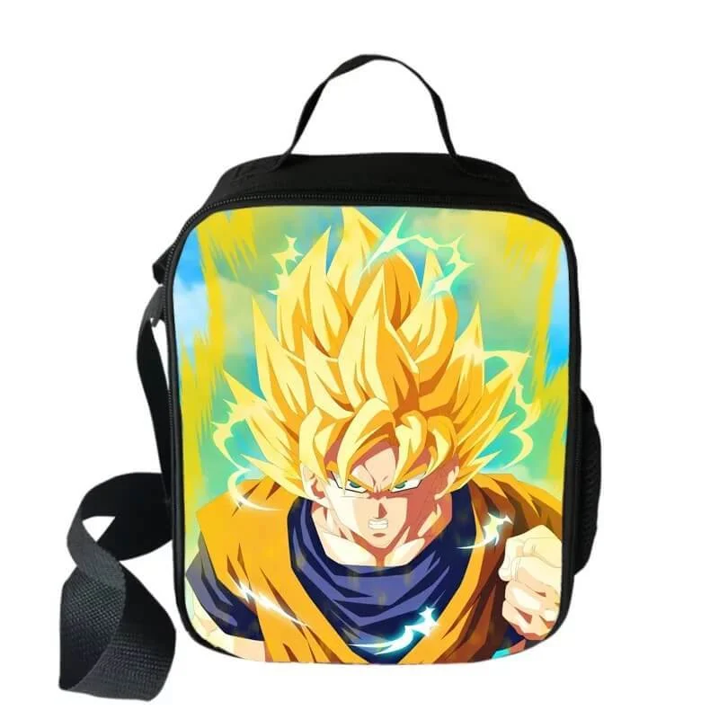 Buzzdaisy Dragon Ball Saiyan God Goku #2 Lunch Box Bag Lunch Tote For Kids