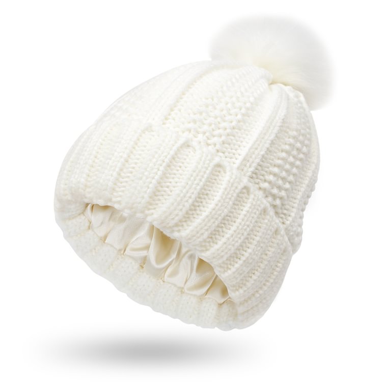 Elastic knit loose warm hat