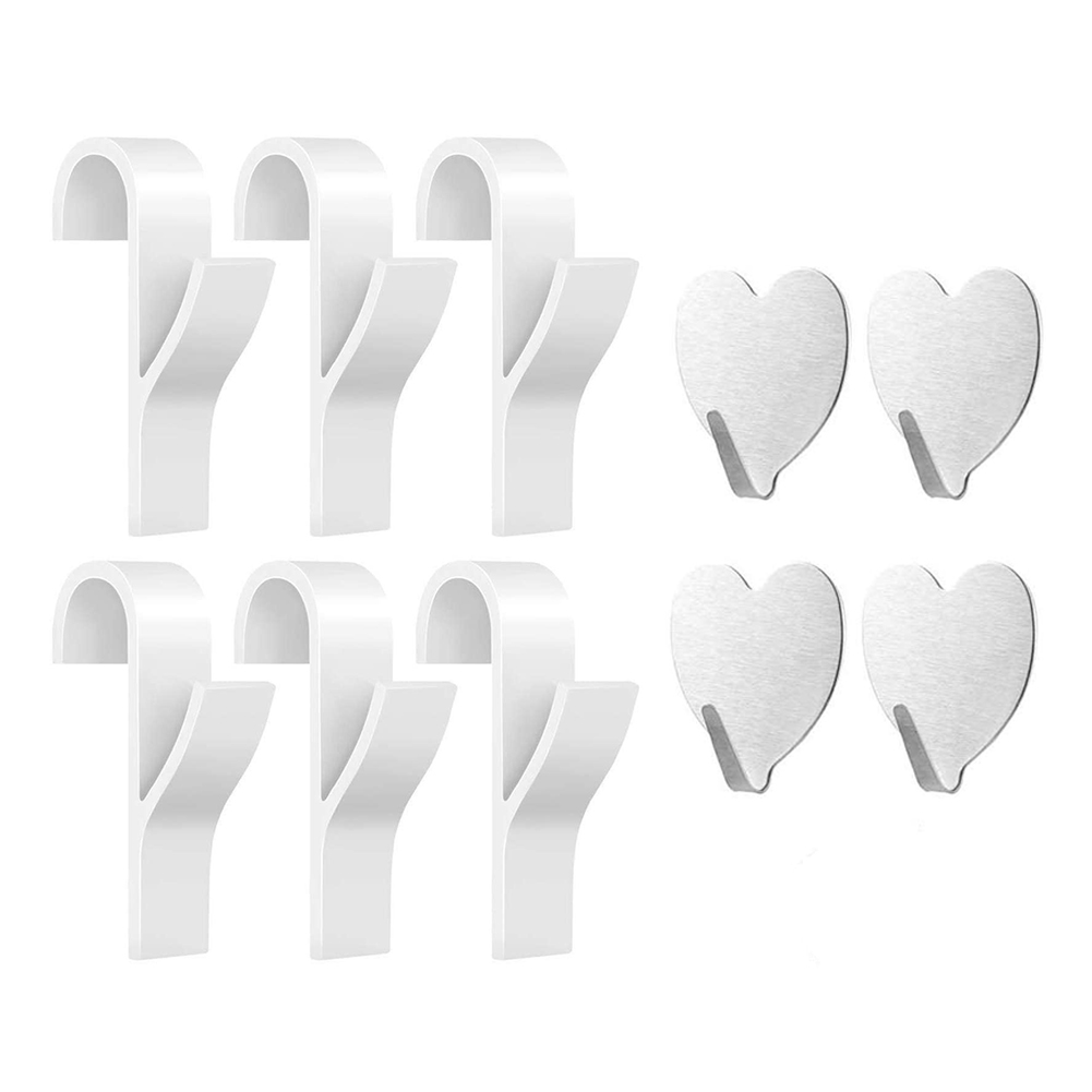 

4pcs Stainless Steel Heart Hooks, 501 Original