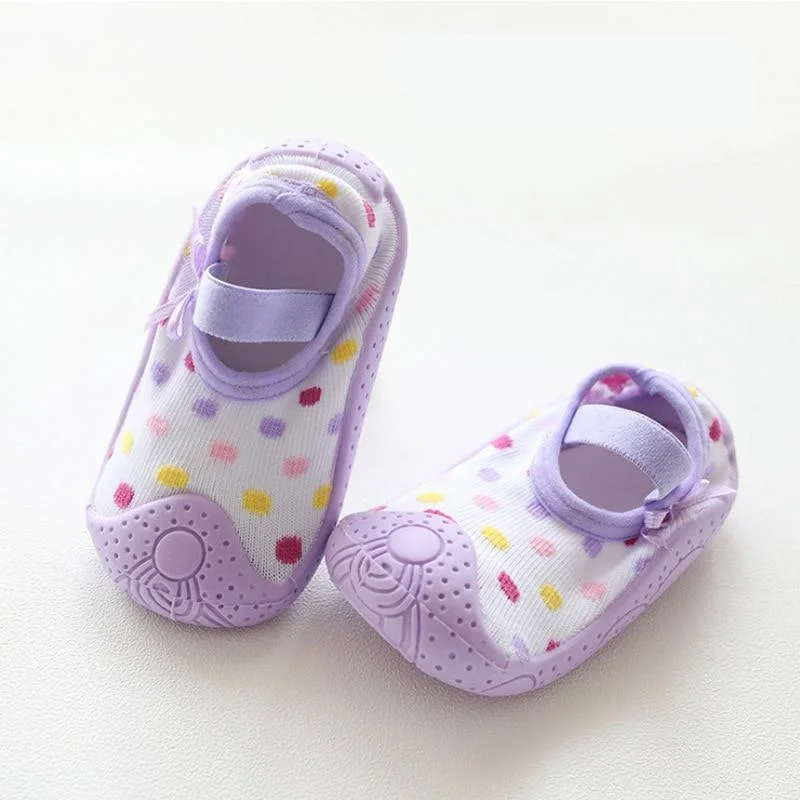 Baby Socks Rubber Sole Toddler Indoor Sock Shoes Anti Slip Home Slippers Girl Baby Rubber Soled Socks Skid Resistant Slipper