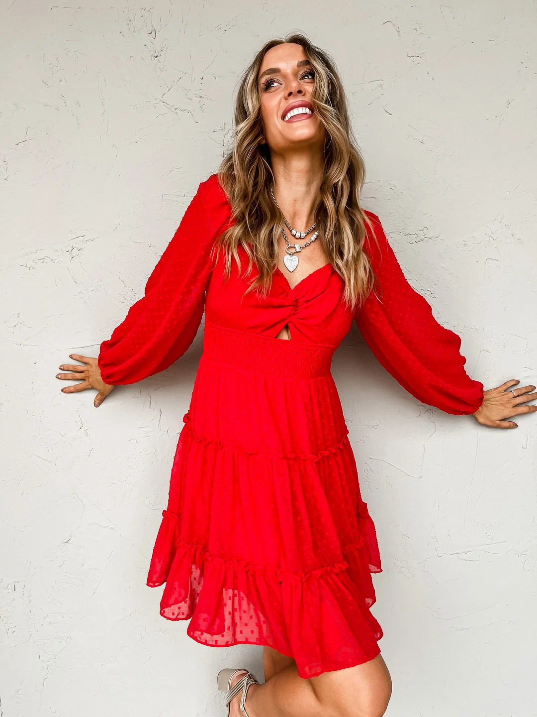 One Dance Swiss Dot Mini Dress