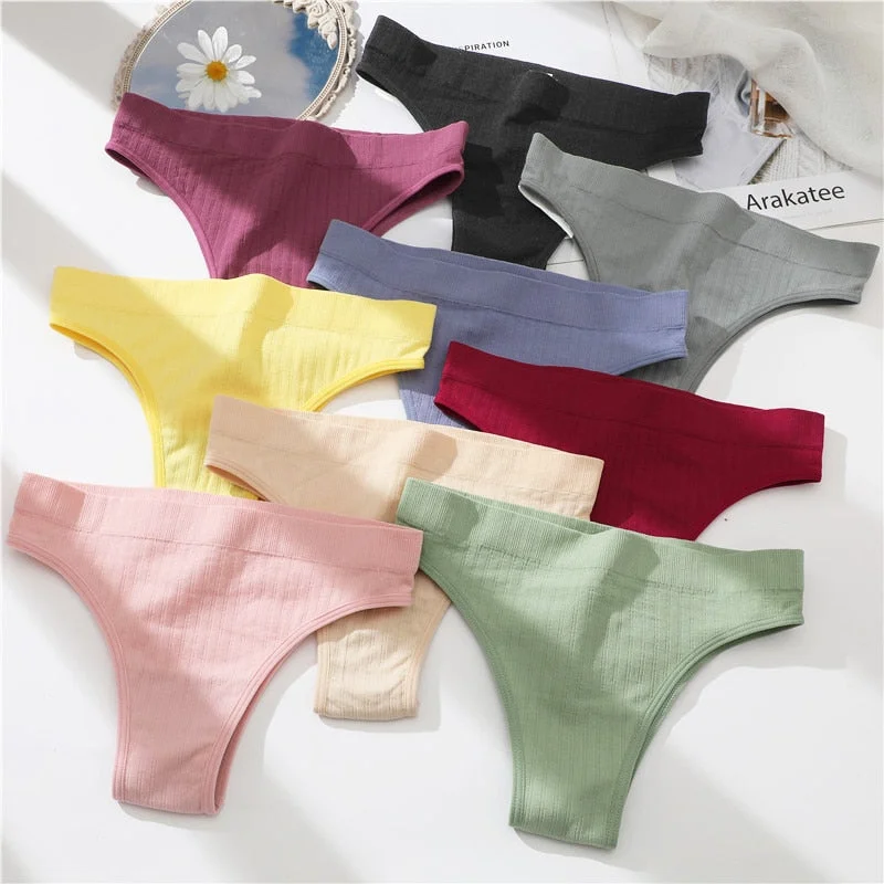FINETOO Seamless Brazilian Panties Women 2Pcs/set T-back Underwear M-XL Panty Ladies Thongs Underpants Female Lingerie 9 Colors