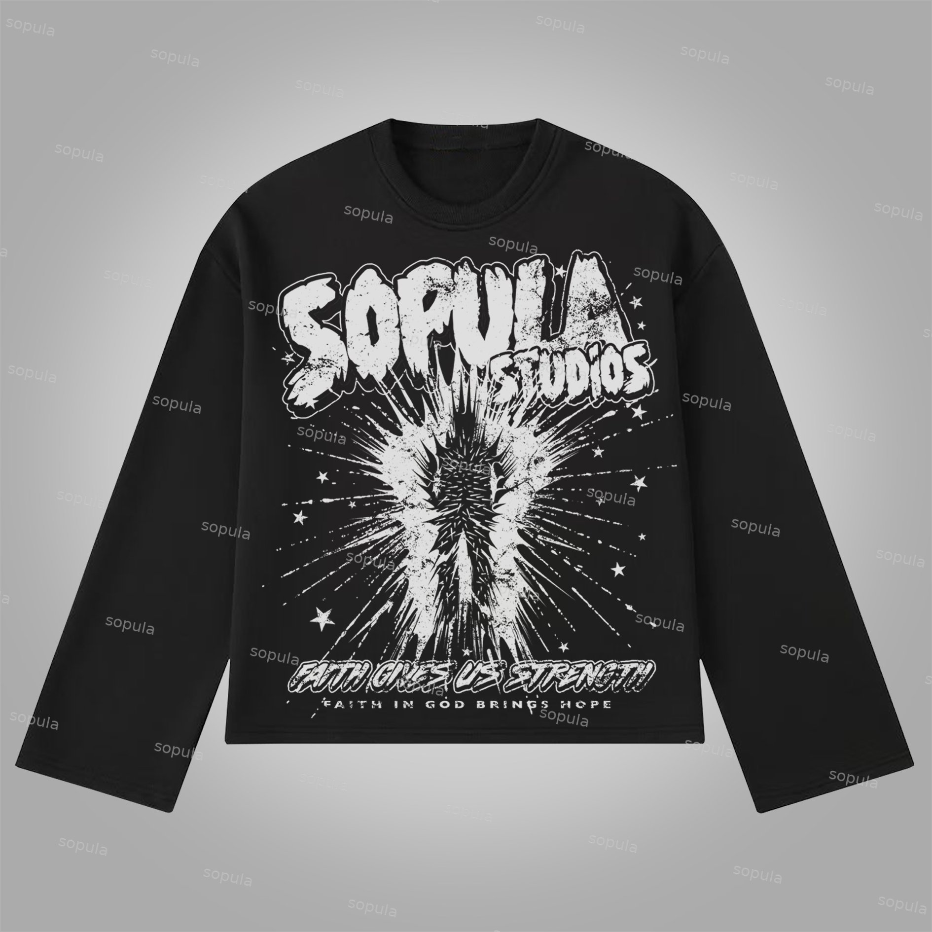 Sopula Rebirth - Vintage Old Graphic Cotton Long Sleeve T-Shirt