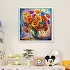 Poppy Vase-11CT Stamped Cross Stitch 45*45cm/17.72*17.72in