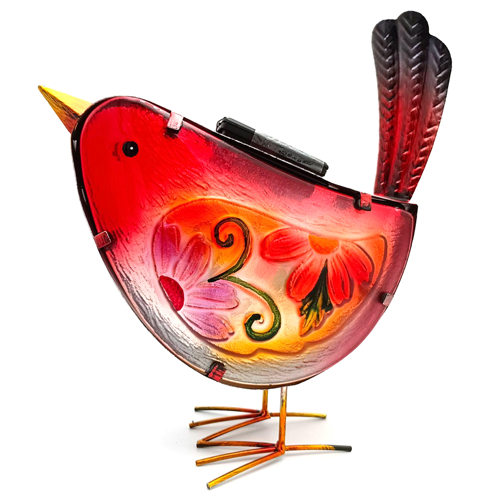 

LED Solar Light Outdoor Waterproof Wrought Iron Bird Lamp Garden Ornament, 501 Original