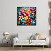 Color Flower-14CT Stamped Cross Stitch 50*50cm tapestrymarket