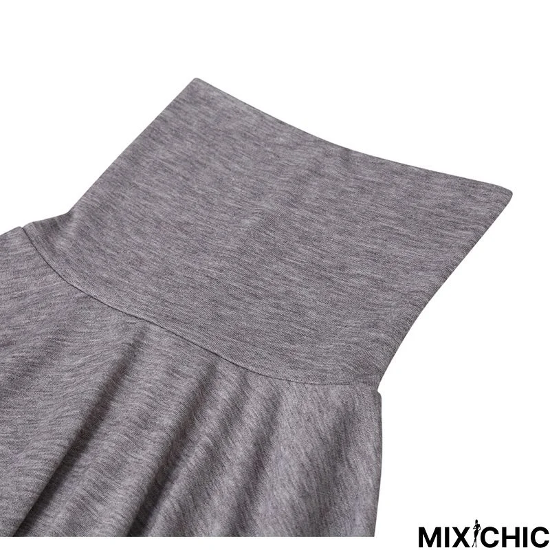 High Collar Bottom Shirt Long Sleeve T-Shirt Slim Man