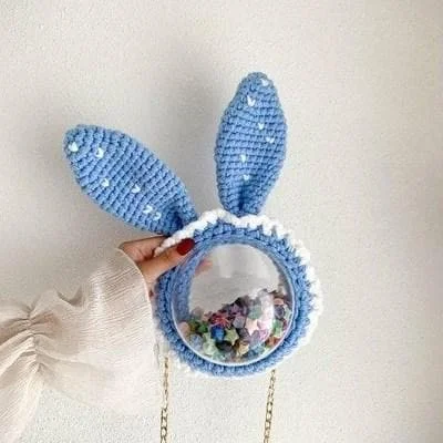 Hand-stitcHed Cute Cartoon Bunny Shoulder Bag SS0462