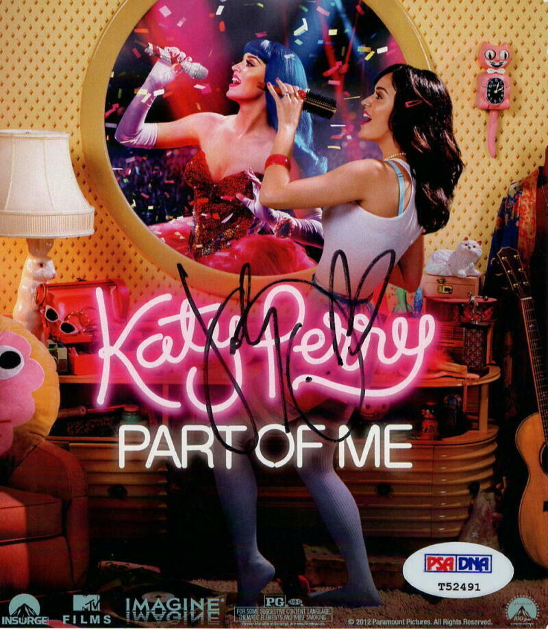 KATY PERRY SIGNED AUTOGRAPH 6X6 PART OF ME PROMO CARD Photo Poster painting - TEENAGE DREAM, PSA