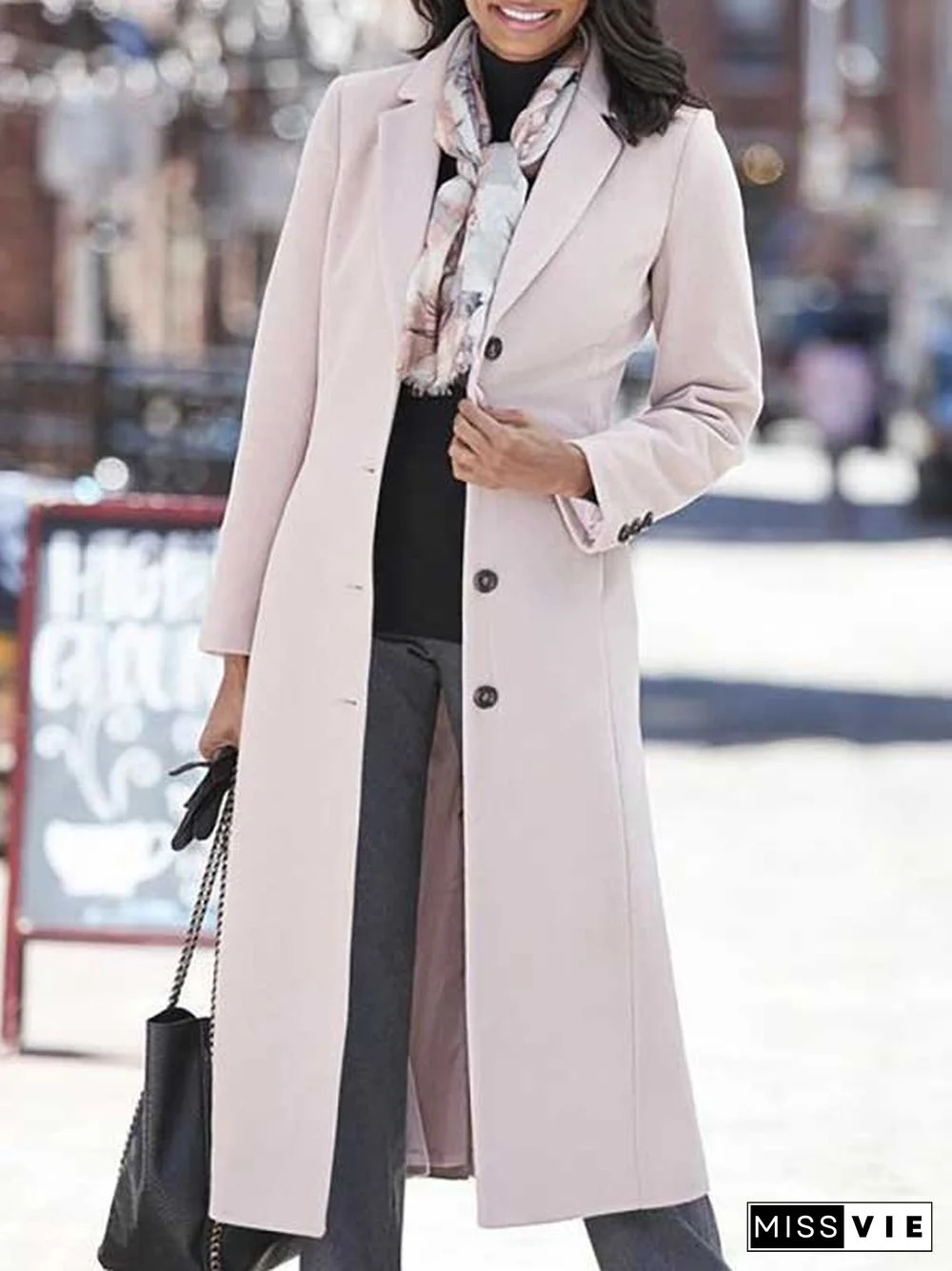 Plain Casual Overcoat