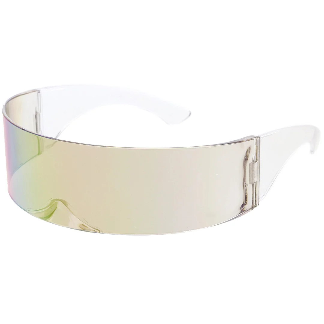 Futuristic Wrap Around Monoblock Shield glasses