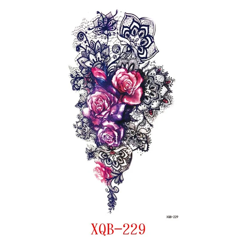 Sdrawing Flower Fake Tattoo Sticker for Women Birds Peony Temporary Tattoos DIY Water Transfer Tatoos Girls Tattoo for Men Sleeve