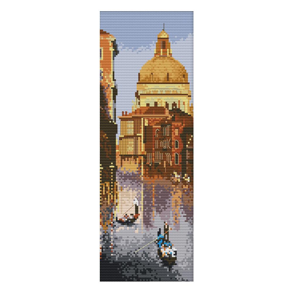 

Venice Water Village - 14CT Stamped Cross Stitch - 16*38cm, 501 Original