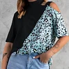 Gioiacombo™ Top a pannello con stampa leopardata con spalle scoperte