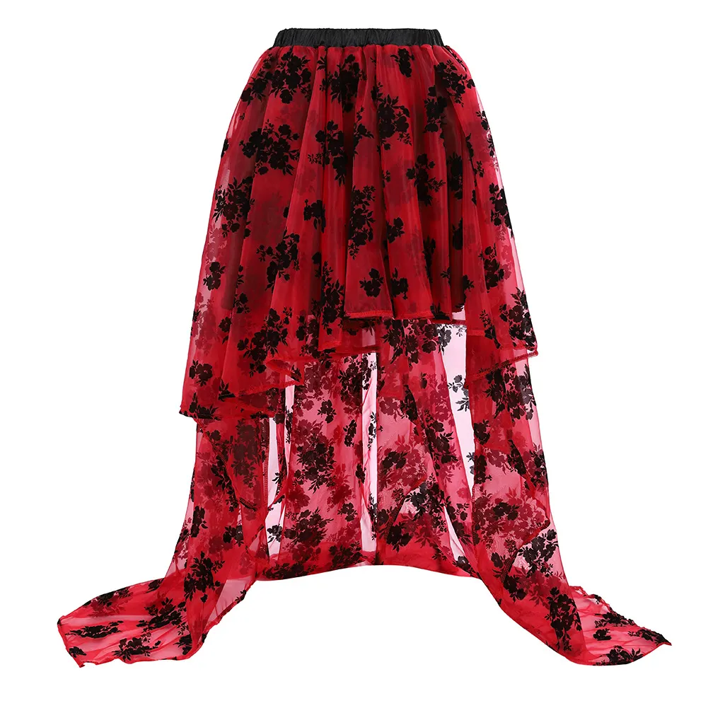 Churchf Churchf Ball Sexy Dress Up Lace Flower Pattern Skirt A Hair