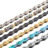 8 9 10 11 12 13-Speed Full Range Non-Hollow Steel Bicycle Chain 126-Section Bicycle Chain With Magic Buckle