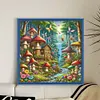 Mushroom House-16CT Stamped Cross Stitch 40*40cm/15.75*15.75in