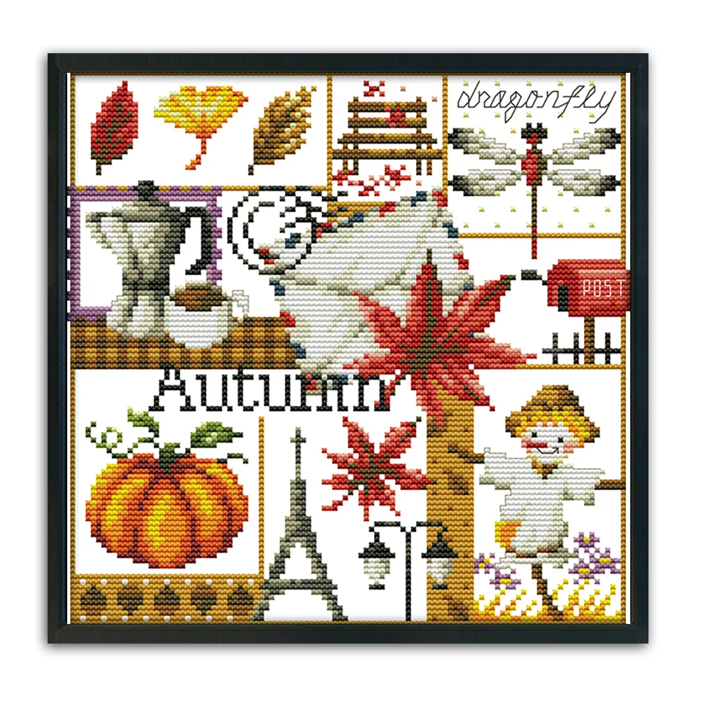 14ct Stamped Cross Stitch - Autumn(27*26cm)