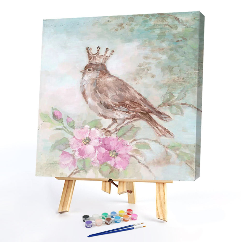 

20*20CM - Paint By Numbers - Crown Bird, 501 Original