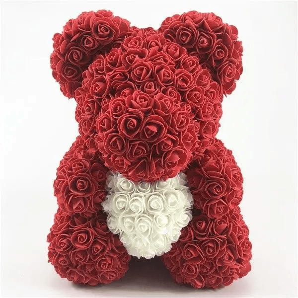 Rose Heart Bear Red