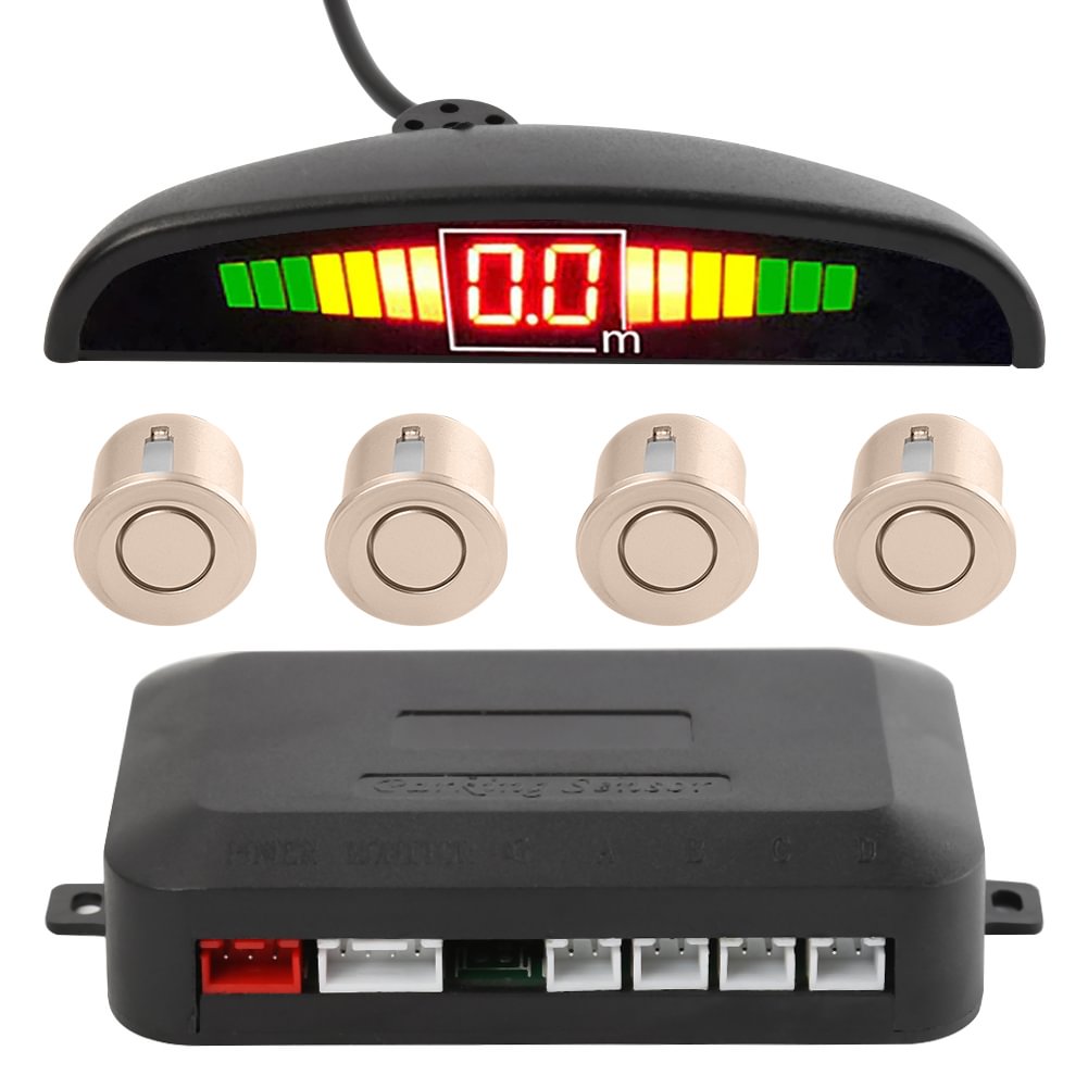 4 Sensors LED Display Car Parking Sensor Kit Reverse Radar