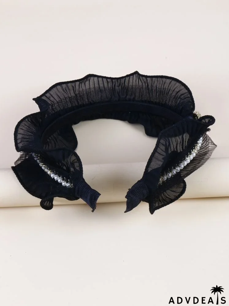 Faux Pearl Decor Headband