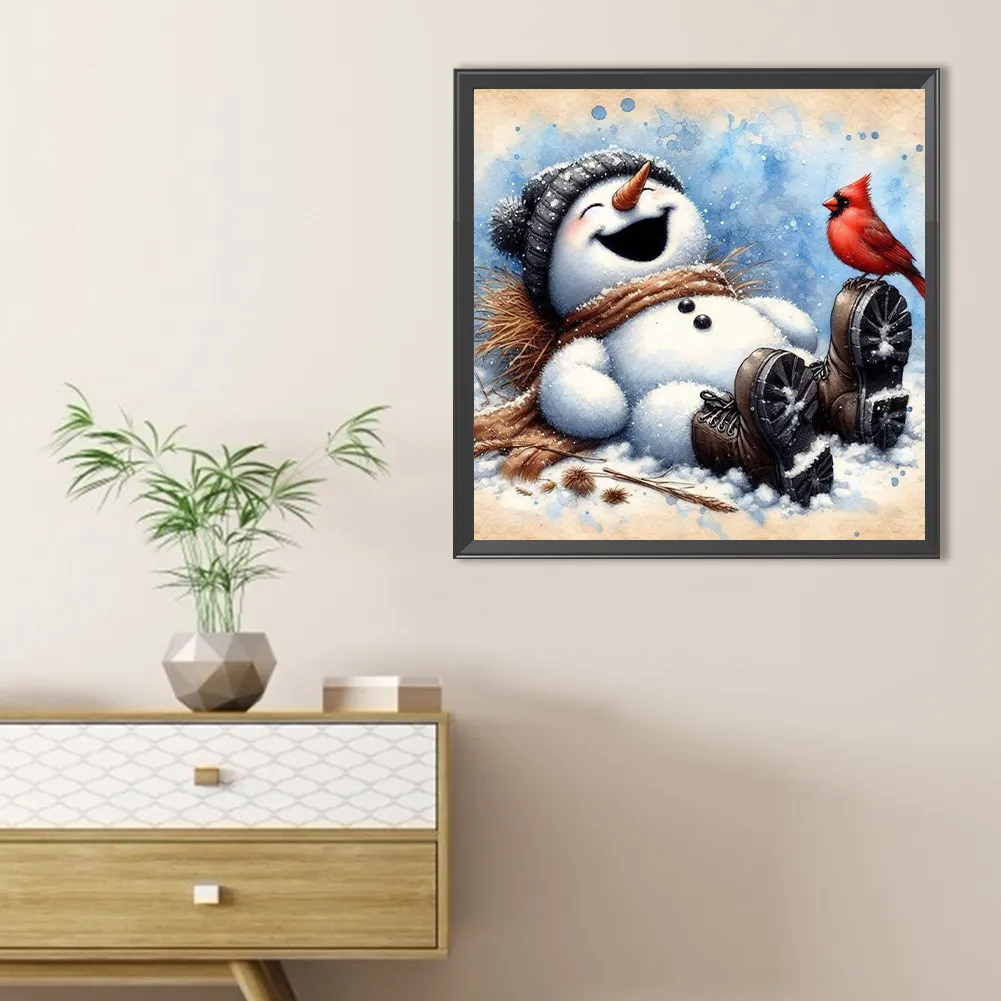 Diamond Painting - Full Round Drill - Snowman(Canvas|40*40cm)