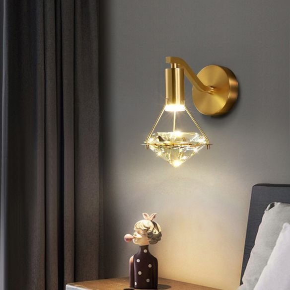 Modern Luxury Style Crystal Diamond Wall Light - Appledas
