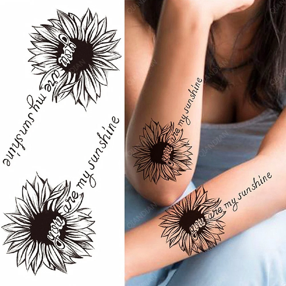 Big Rose Waterproof Temporary Tattoo Flower Butterfly Bird Hipster Fashion Woman Fake Body Arm Sticker Man Tatoo Art Leg Totem