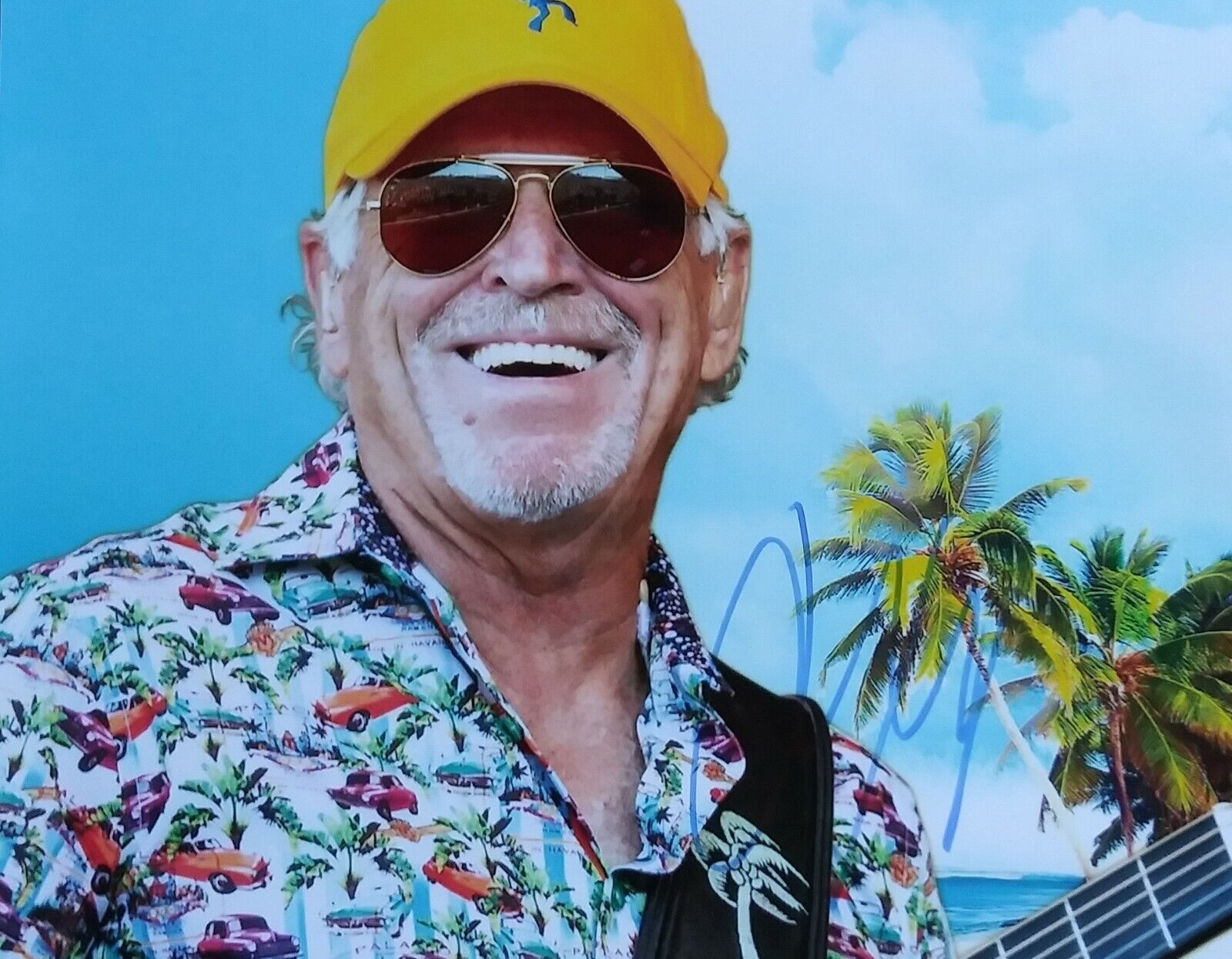 JIMMY BUFFETT AUTOGRAPHED 8x10 Photo Poster painting - MARGARITAVILLE PARROT HEAD