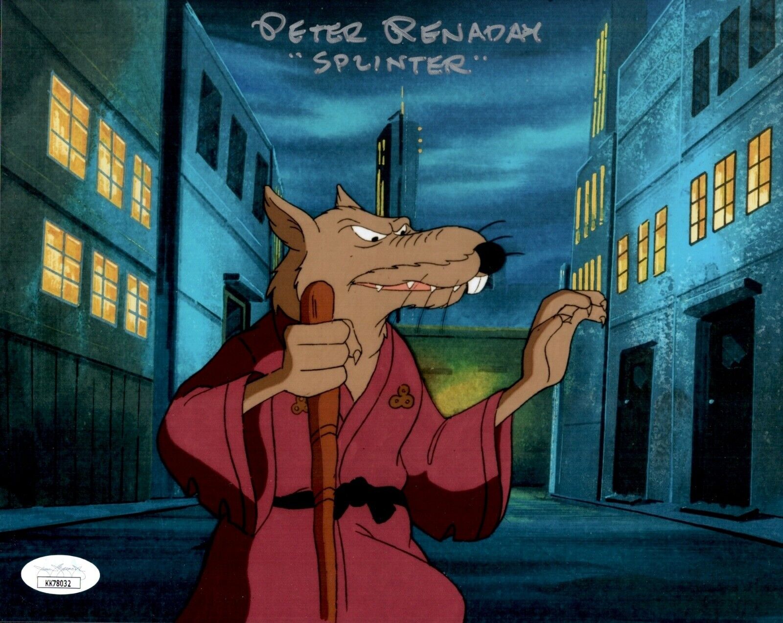 PETER RENADAY Signed TMNT MASTER SPLINTER 8x10 Photo Poster painting Autograph JSA COA Cert