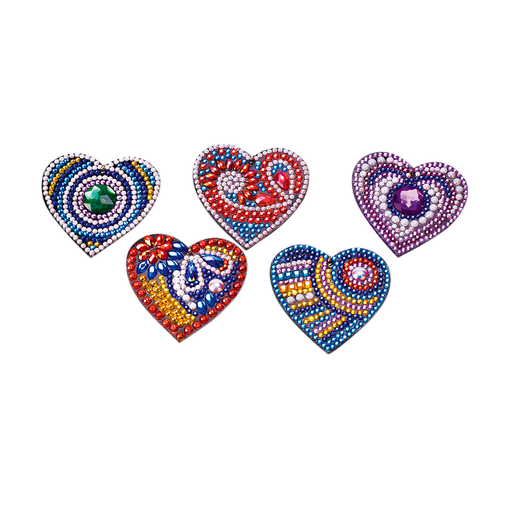 

5pcs Heart - 5D DIY Craft Keychain, 501 Original