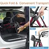 Rollator Walkers with Seat for Seniors, Foldable 8" Big Wheels All Terrain Rolling Walker, Handles and Ergonomic Seat Height Adjustable, 350 lb, FSA HSA Eligible