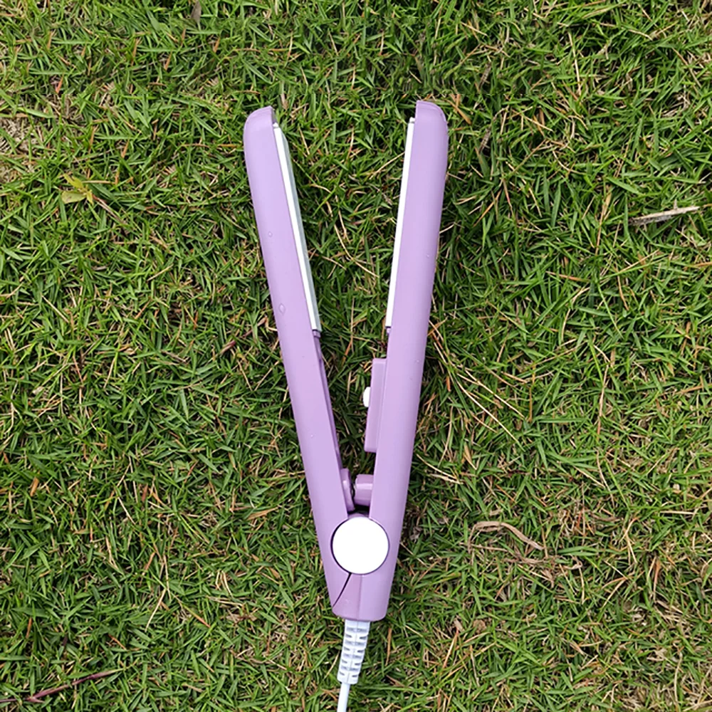 Curling Iron Mini Hair Straightener Iron,Small Hair Straightener and Curler 2 in 1,Hair Crimper for Women Outdoor or Home