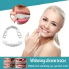 Lower Teeth Veneers - Simulation Braces Snap On Smile Tooth Cover Perfect Whitening One Size Fits Most Comfortable Denture to Make White Beautiful Neatr 2pcs
