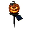 Solar Powered Pumpkin Halloween Stake Light Outdoor Waterproof LED Lamp
