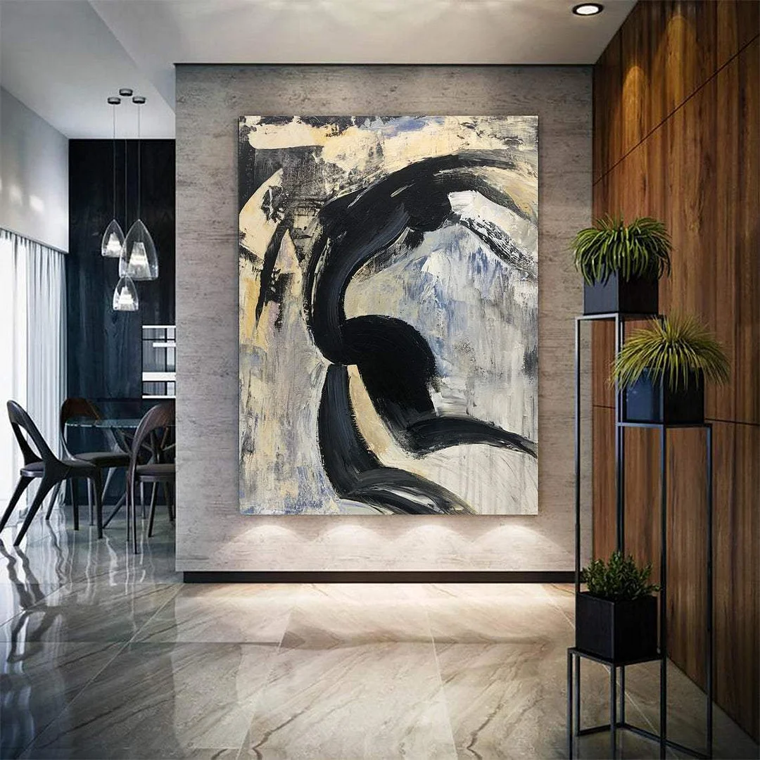 Abstract Nude Painting Large Original Oil Painting On Canvas Black And White Painting Figurative Abstract Acrylic Figurative Painting | ABSTRACT NAKED