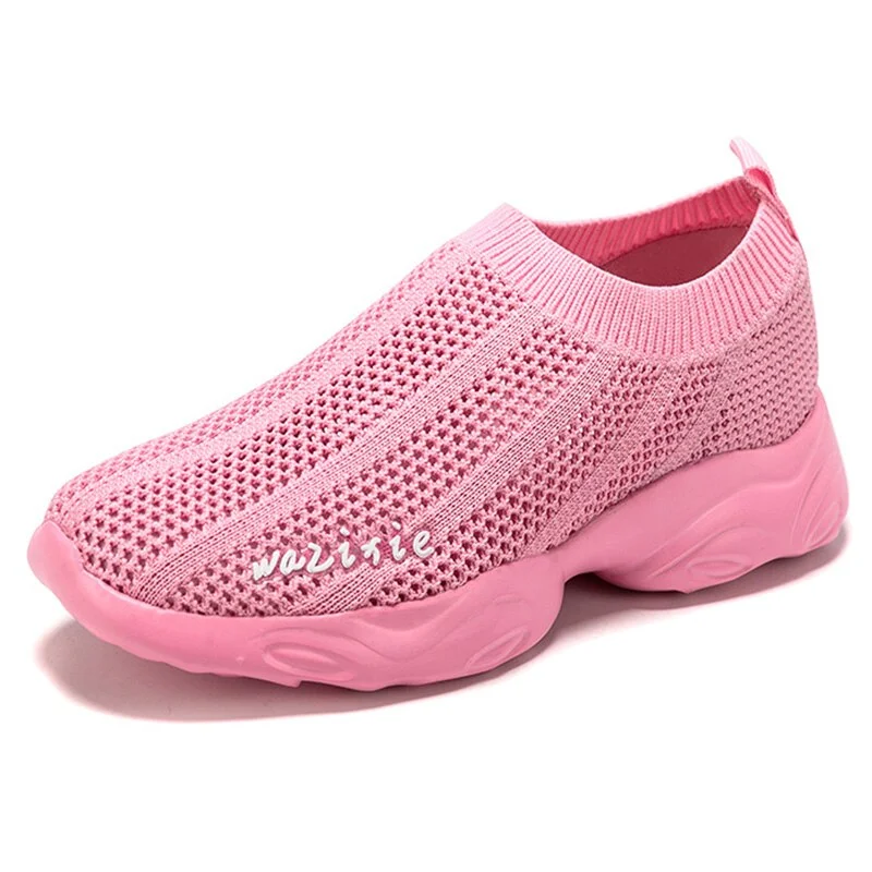 MWY Kids Shoes Non-Slip Kid Sneakers Summer Children Sport Shoes Lightweight Breathable Boy Girl Slip-On Shoes Pink Cartoon Boot