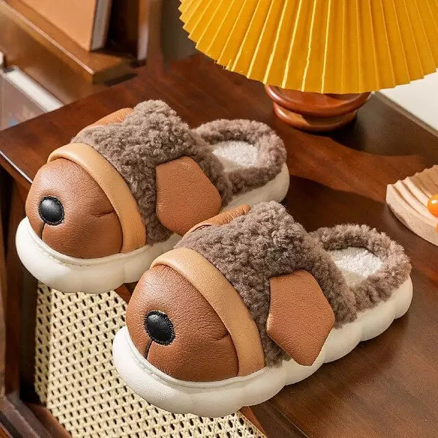 Cotton Slippers Winter Furry Fleece Home Shoes