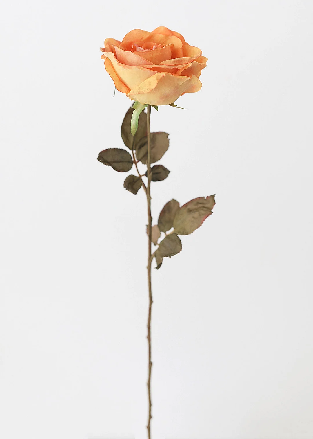Golden Orange Rose Artificial Flower - 26"