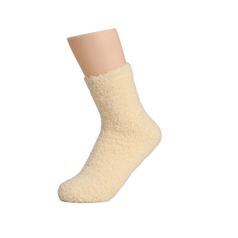 Coral Velvet Socks Women’s Hot Carpet Velvet Socks Winter Solid Color Thickened Floor Sleeping Plush Socks