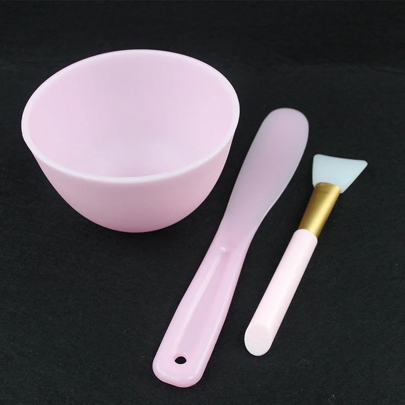 1set Portable DIY Mask Tools Non-toxic Silicone Bowl Brush Mud Stick Cup Spoon Kit Multi-functional Face Makeup Tools Durable