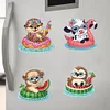 6Pcs Diamond Painting Beach Animal Magnets Refrigerator for Adults Kids