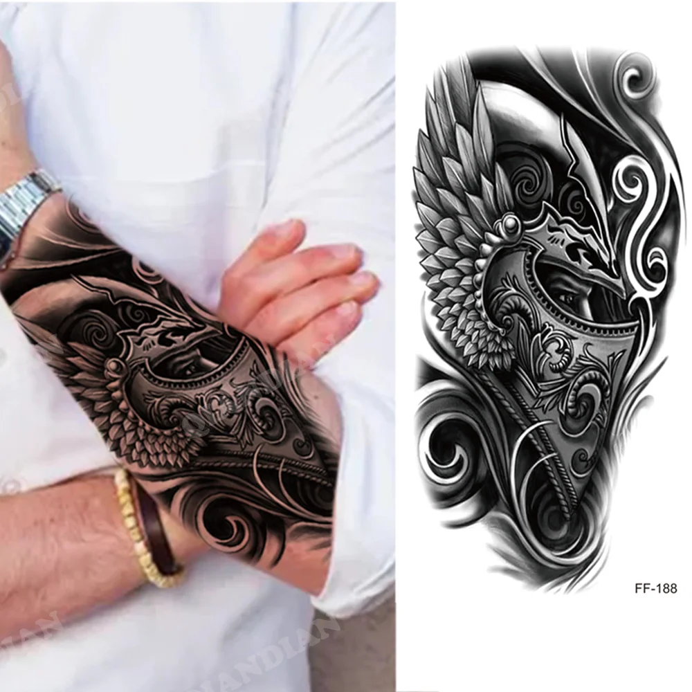 Sdrawing Waterproof Temporary Tattoo Sticker Wolf Lion King Sun Forest Tiger Mechanical Wild Boat Men Body Art Arm Fake Tatoo Women