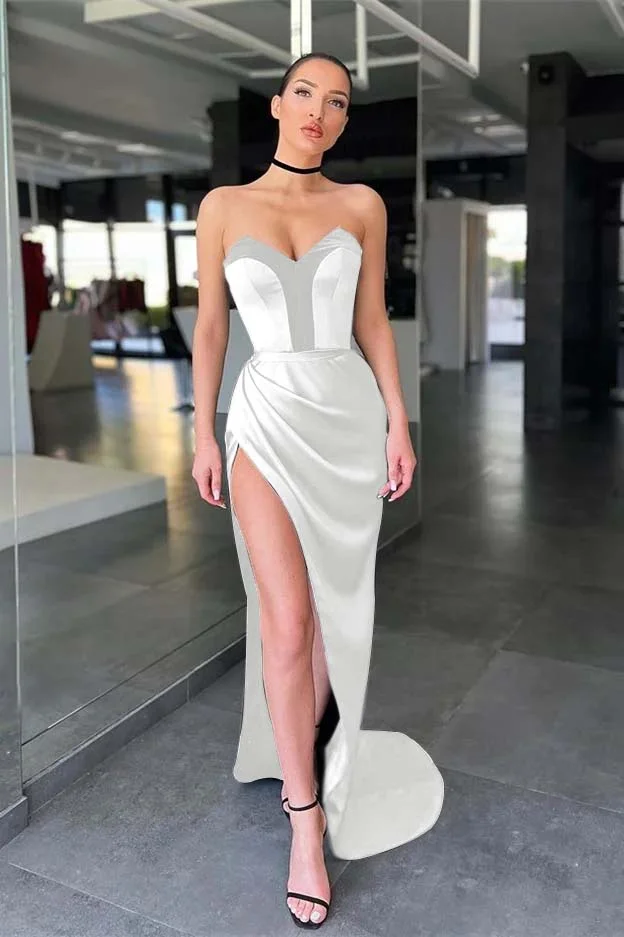 Elegant Black Sweetheart Mermaid Prom Dress With Split PD0814