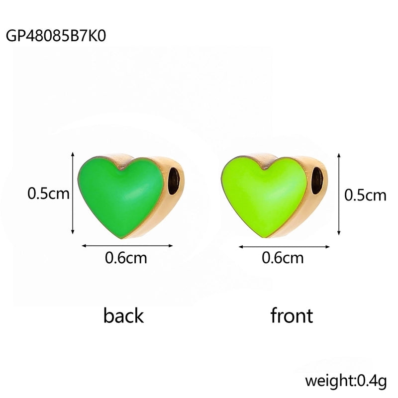 1 Piece 6 * 5mm Titanium Steel Heart Shape Polished Jewelry Accessories