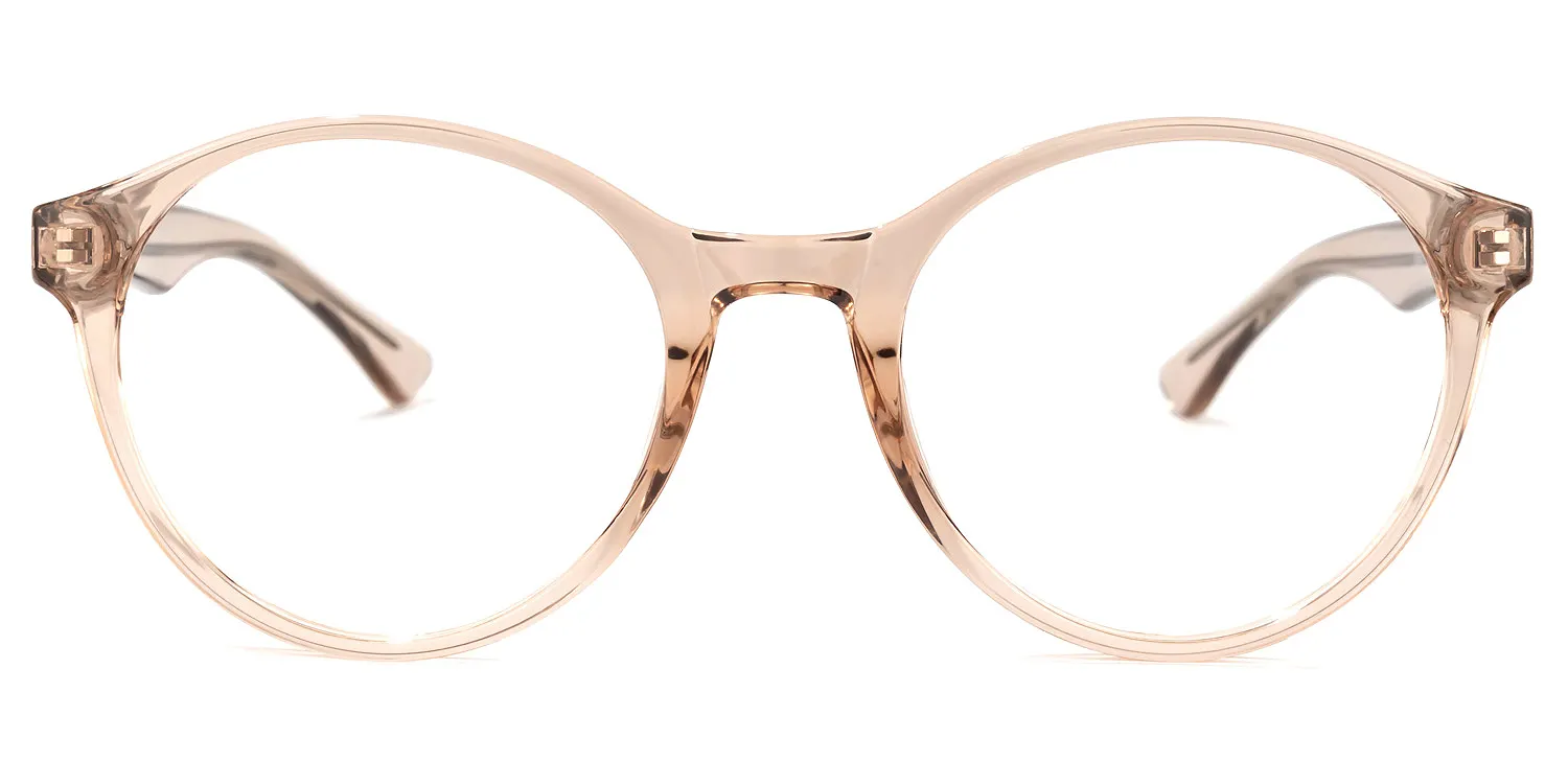 Valary Hellbraun Kristall Rund Brille Hellbraun