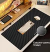 Carbon Fiber Leather Table Pad Splicing Desk Laptop Pad