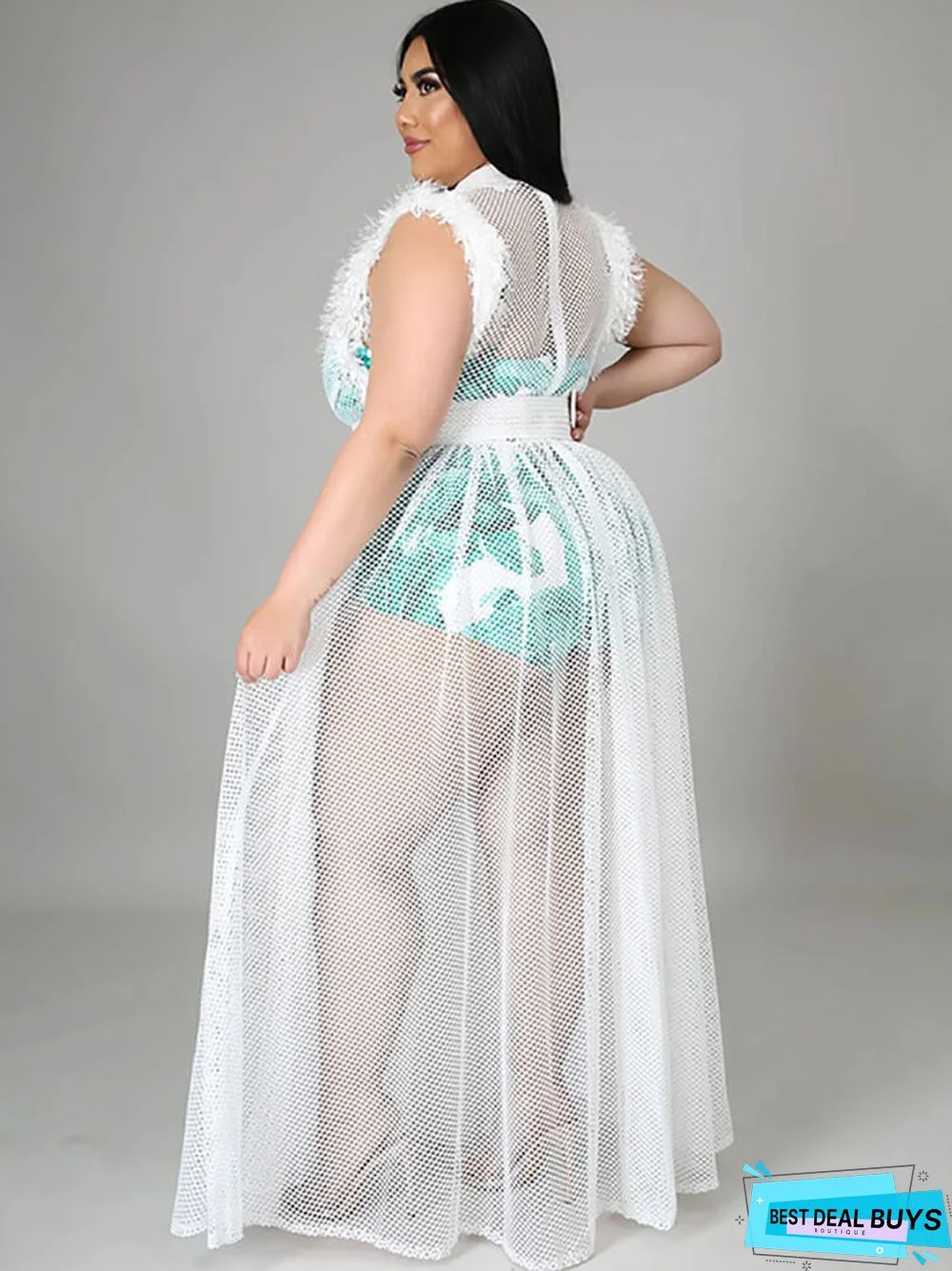 Two Piece Sleevelesss Mesh Dresses & Romper