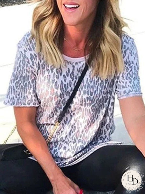 Women's Leopard Print T-Shirt